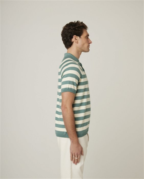 Image of model wearing Rugby Polo Shirt. 