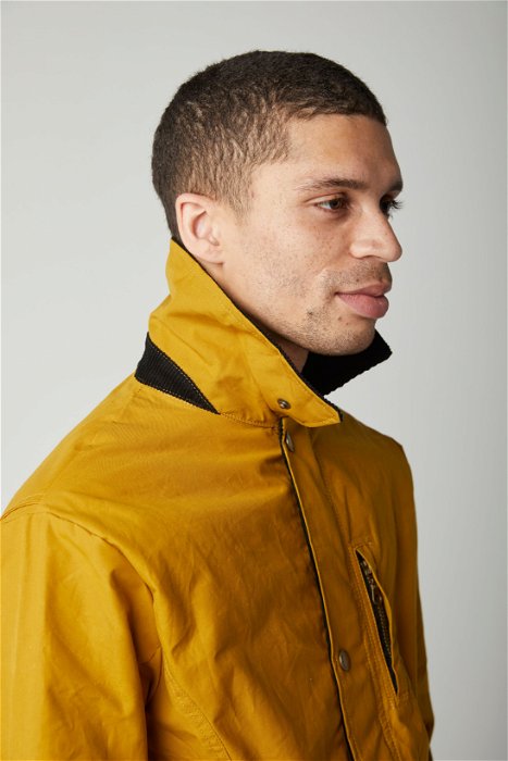 Image of model wearing Clifton Jacket. Model is 6ft, chest size 36in and wearing size Medium