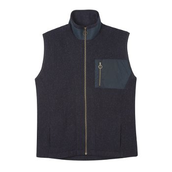 Image of model wearing Pocket Gilet. Model is 6ft1in, chest size 38in and wearing size Large