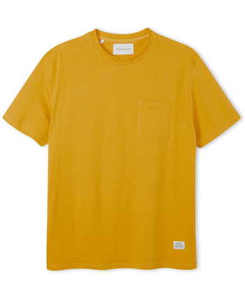 Image of model wearing Pocket T-Shirt. Model is 6ft, chest size 36in and wearing size Medium 