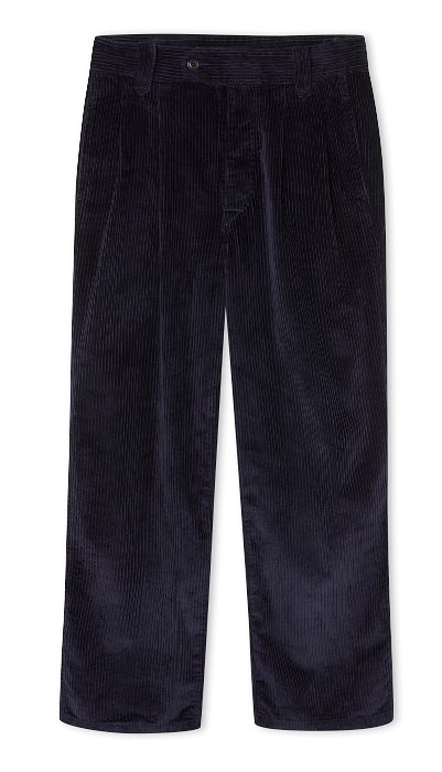 Image of model wearing Yarmouth Trousers. 