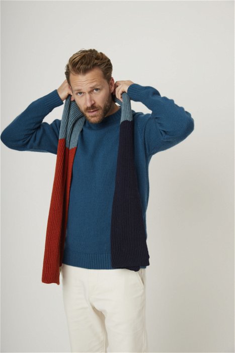 Image of model wearing Dennis Scarf. One Size
