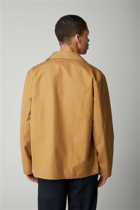 Image of model wearing Dawson Shacket. Model is 6ft, chest size 36in and wearing size Large