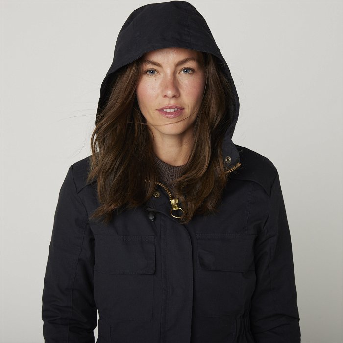 Image of model wearing Hybrid Jacket. Model is 5ft8, size UK 8 and wearing size Small