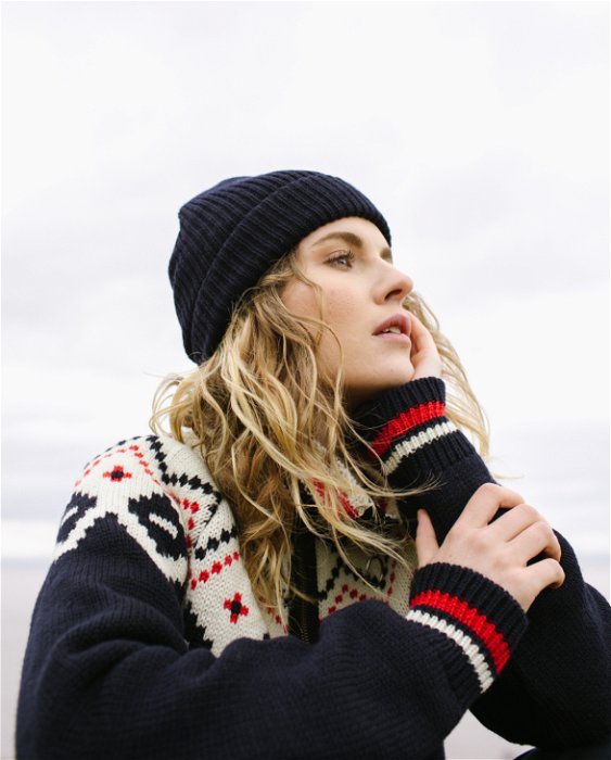 Image of model wearing Kendal Jumper . Model is 5ft7in, size UK 8 and wearing size Large