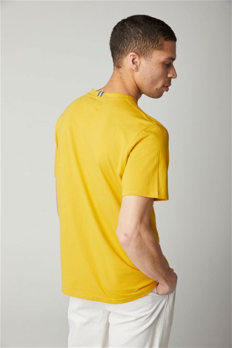 Image of model wearing Pocket T-Shirt. Model is 6ft, chest size 36in and wearing size Medium 